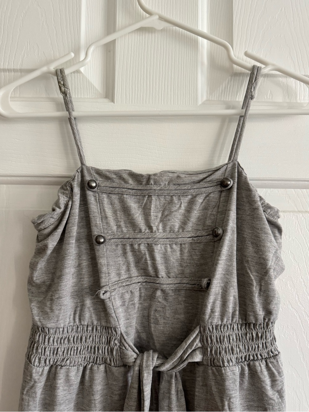 Self Esteem Heather Gray Strappy Mini Dress Medium - Picture 4 of 5